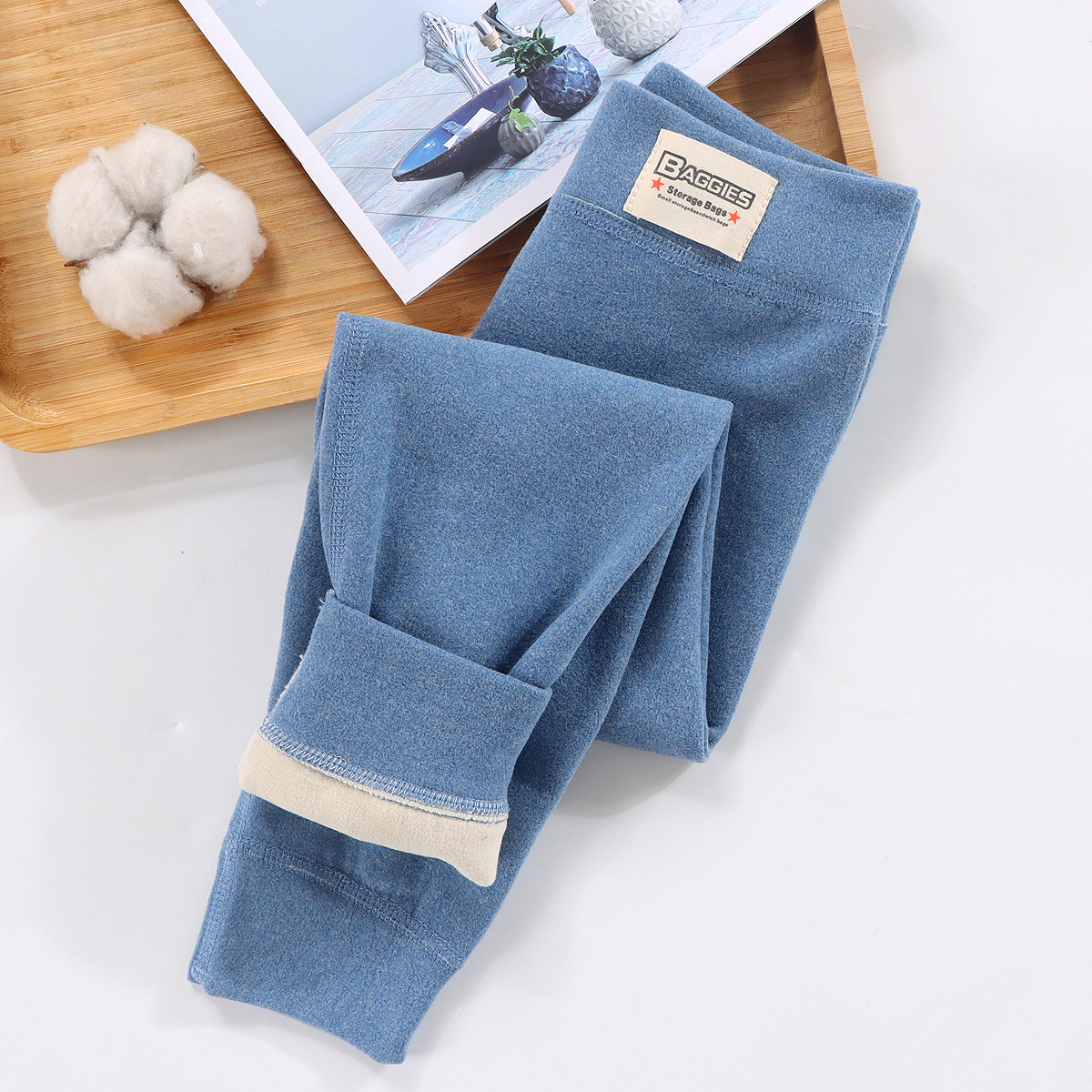 Детские безшовные бархатные леггинсы Осенние брюки Теплые однослойные брюки Средние и большие детские бархатные брюки Осень и зима