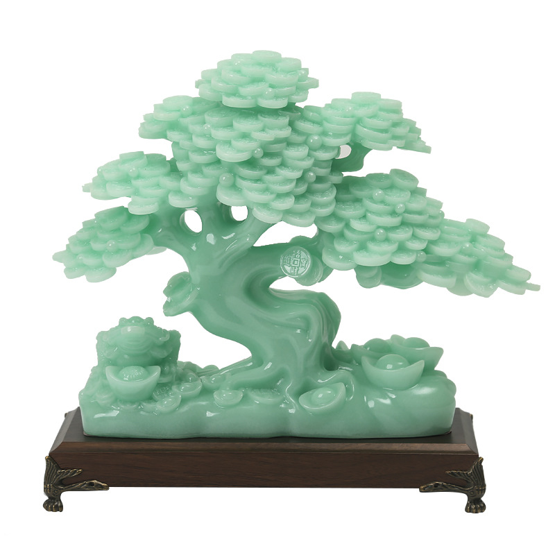 Jade fortune tree fortune tree decoration home living room decoration office hotel cash register decoration opening gift