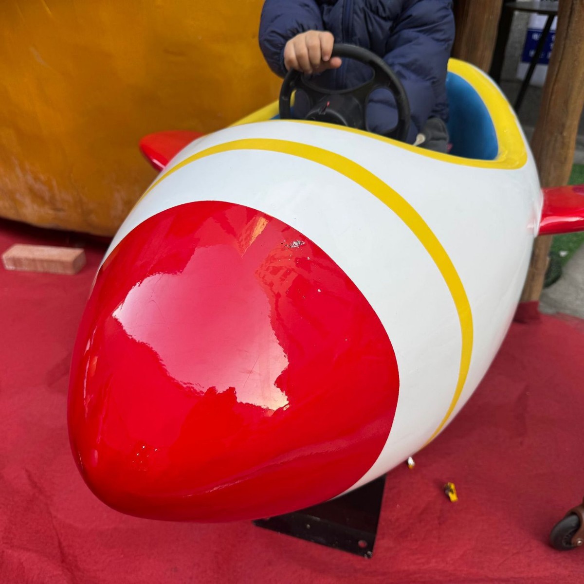 Double Spring Fiberglass Rocking Horse Children's Outdoor Rocking Horse Community Park Seesaw Amusement Equipment Manufacturer