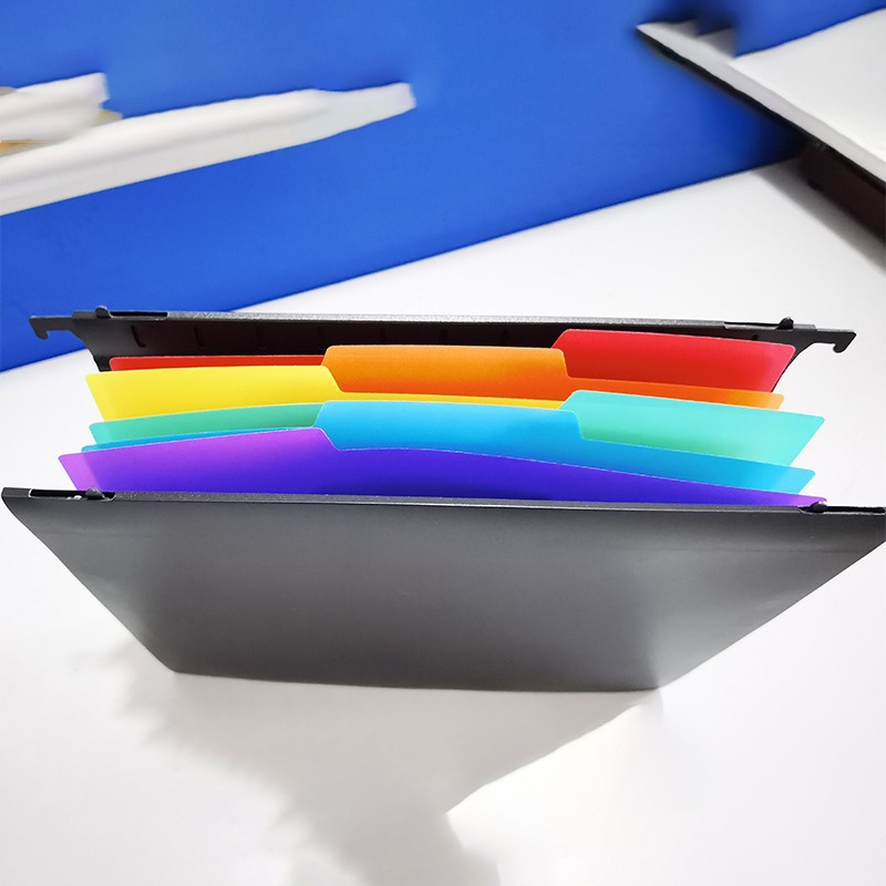 Letter Hanging Clip Folder, Large Capacity Organizer with Hook, Colorful File Folder, Quick Clip