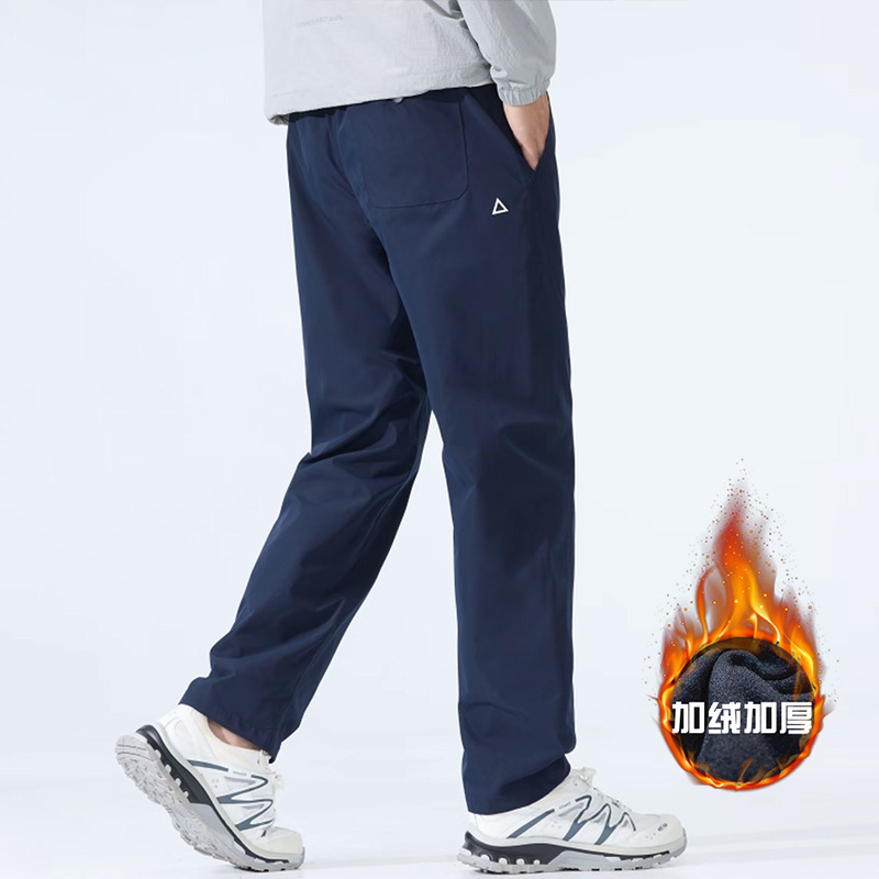 【Boss Li】Fleece-Lined Windproof Outdoor Softshell Pants, Autumn and Winter Straight-Leg Casual Pants with Multiple Pockets, Workwear for Men