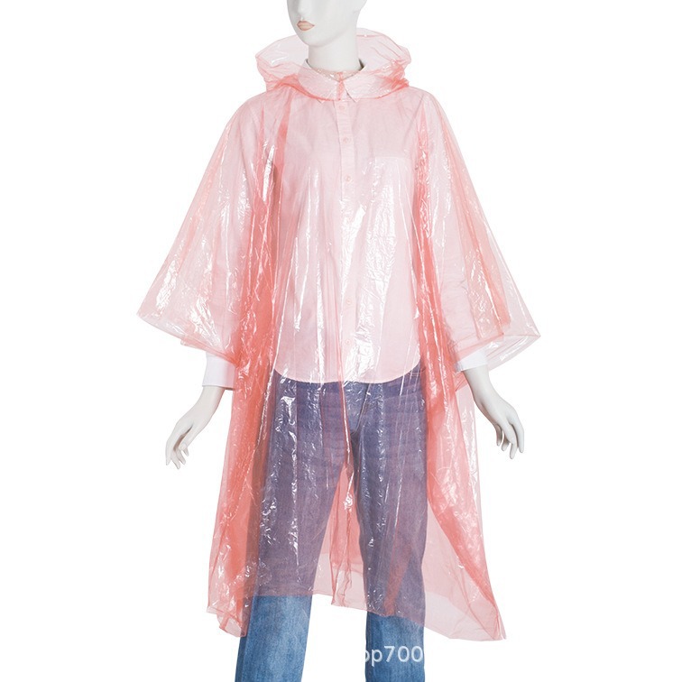 Optional Color Printing Logo, Two-Layer Thickness, Adult Disposable Raincoat, Emergency Raincoat, Children's Pe Square Raincoat