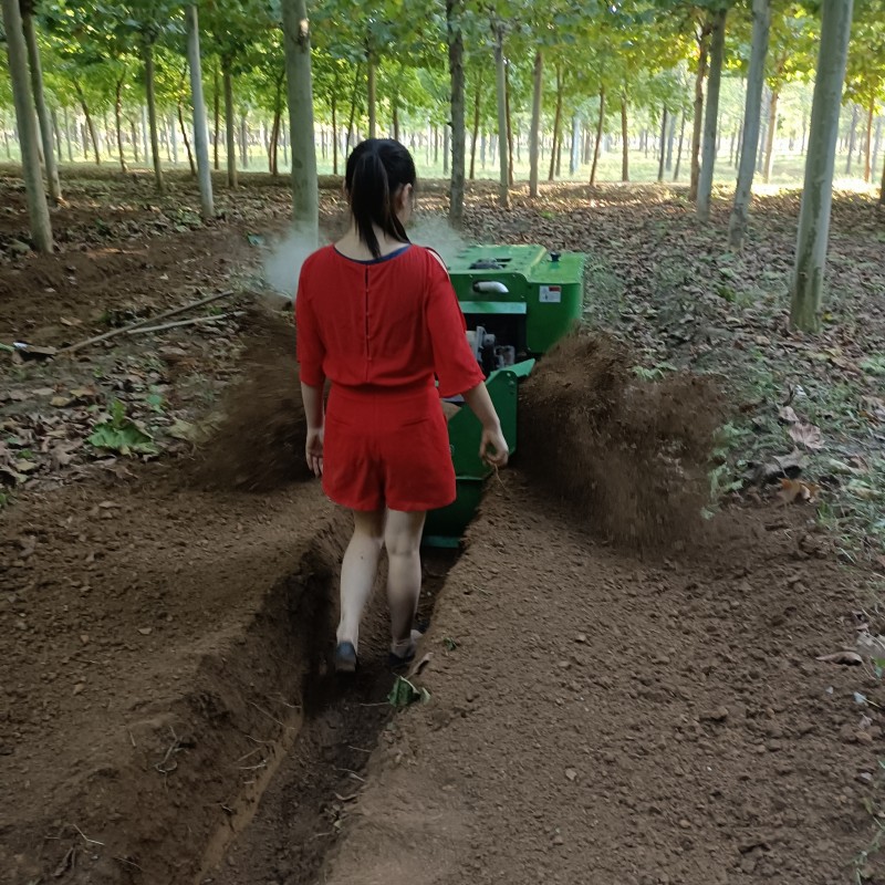 Orchard Fertilization Trenching Machine, Agricultural Crawler Orchard Micro-Tiller, Crawler Orchard Greenhouse Tillage Machine