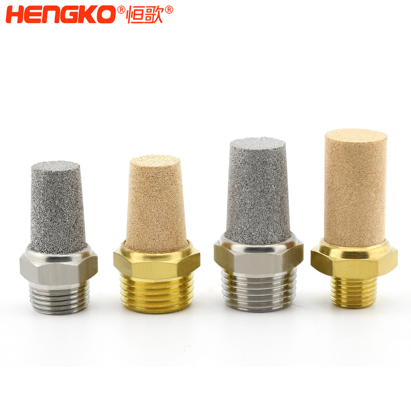 In stock sample G1/2G1/8 silencer pneumatic equipment interface components noise reduction stainless steel copper silencer