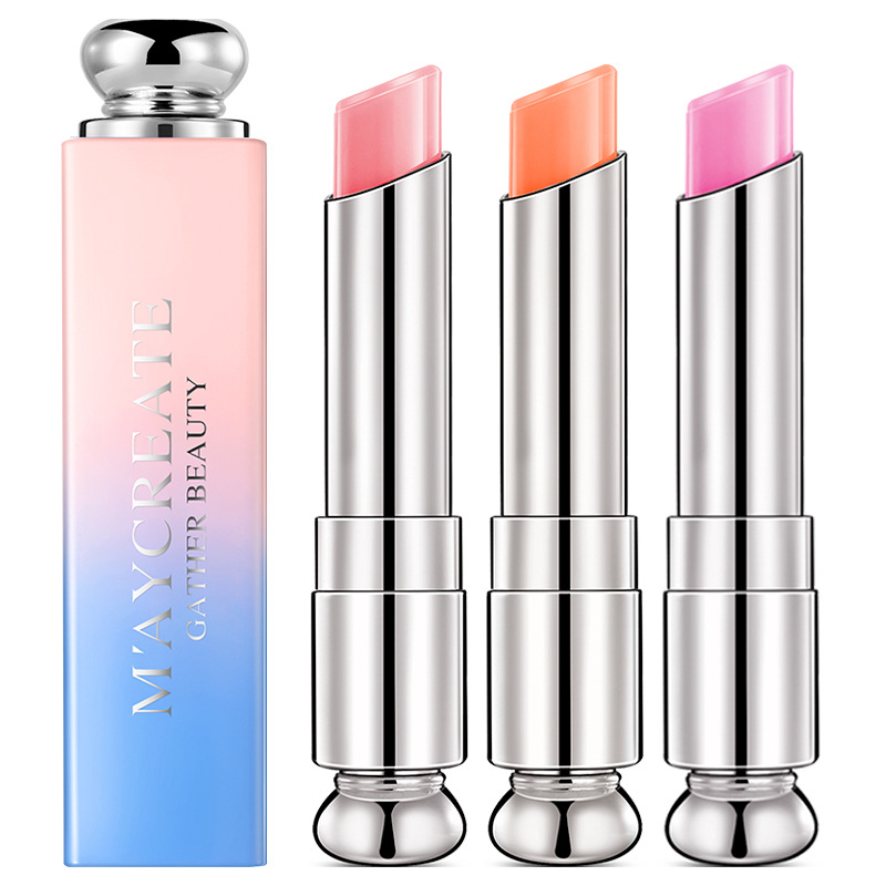 Bodybuilding Chuangyan Color Changing Lipstick Lipstick Lasting Moisturizing Non-decolorizing Moisturizing Women and Students Gradient Lip Balm Hydrating