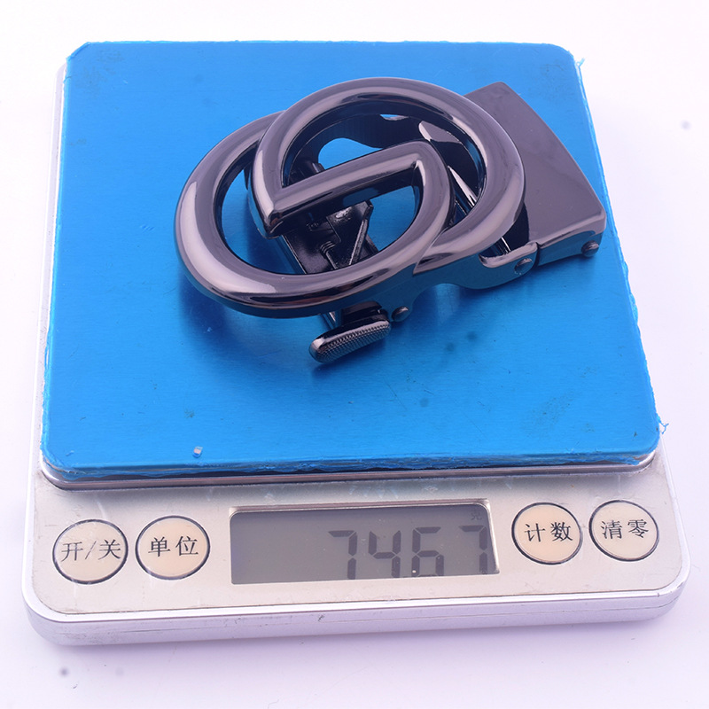 Network hot sale new belt buckle supply men's hollow alloy automatic buckle wholesale smooth letter belt buckle