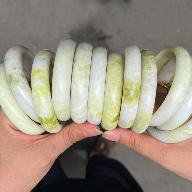Оптовая продажа браслетов из натурального нефрита Ланьтянь от фабрики Shaanxi Lantian Jade, поставка для студий и благотворительных организаций