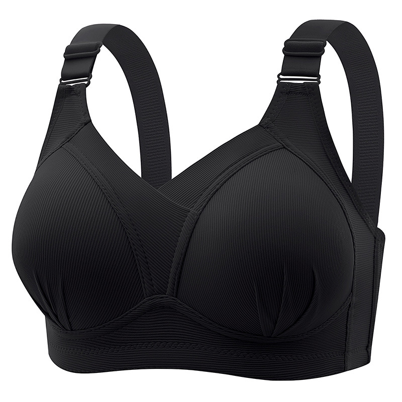 plus size Thin Beautiful Back Anti-running Light Anti-sagging Side-closing Accessory Breast New Style Gather-up Women's Underwear Bra without Steel Rings
