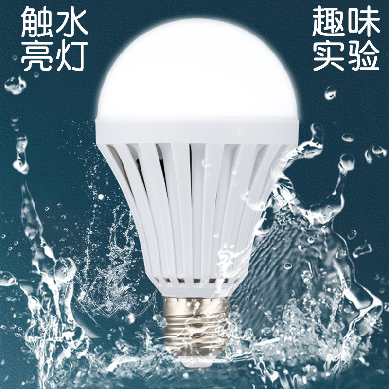 Human Body Conductive Light Bulb Electrostatic Experiment Student Science Physics Micro-Electric Touch Silver Fiber Water Energy Detection Biology