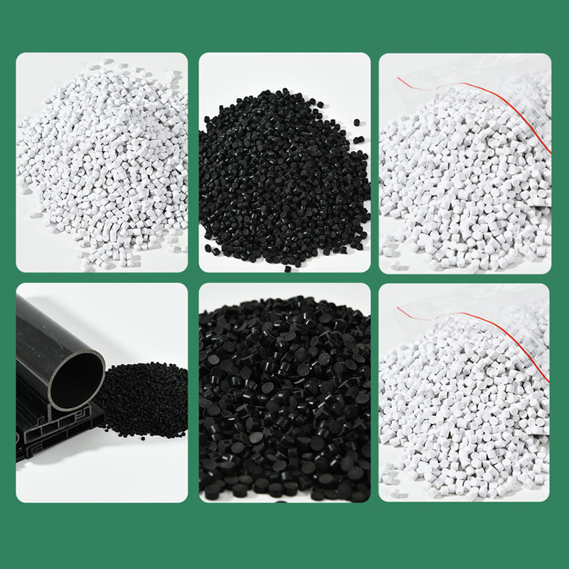 pvc plastic particles wholesale black double-layer pipe hard pipe special extrusion type recycled particles cold and heat resistant