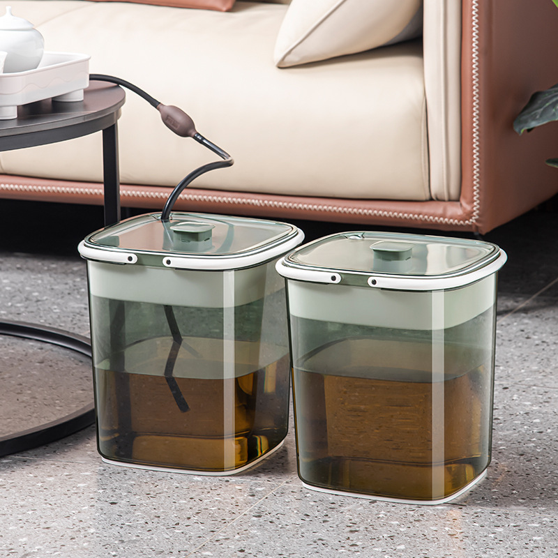Чайное ведро для отходов, ведро для фильтрации мусора, дренажное ведро, портативная мусорная корзина, прозрачное чайное ведро с высоким дизайном