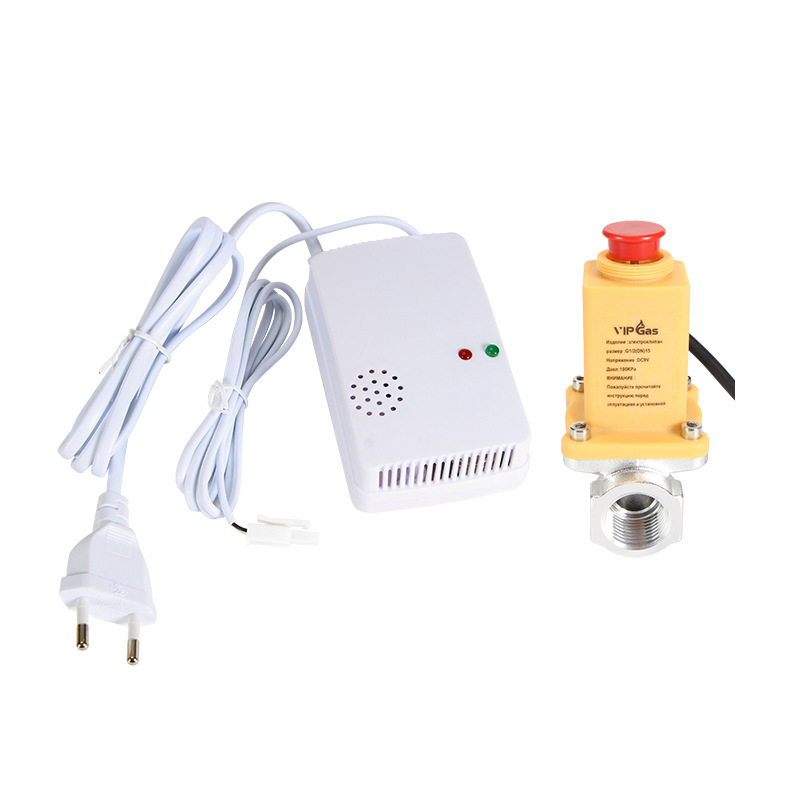 Gas leakage alarm with automatic valve breaker Natural gas tank Hotel kitchen leakage automatic shut-off valve