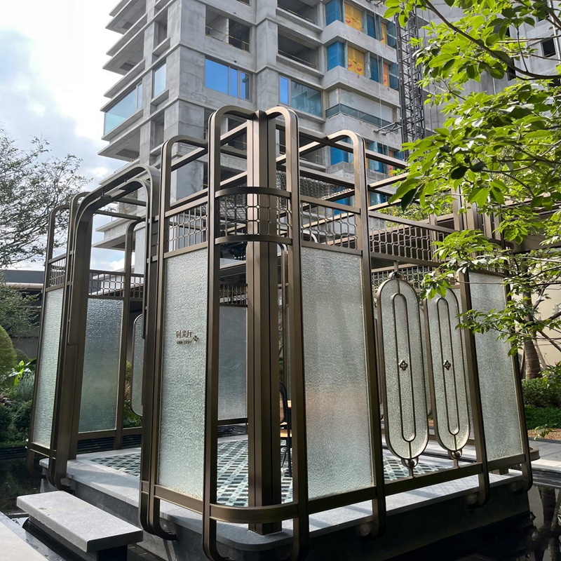 Customized Stainless Steel Door Head Processing Shanghai Scenic Spot Landmark Gallery Sculpture Stainless Steel Sales Department Head Decoration