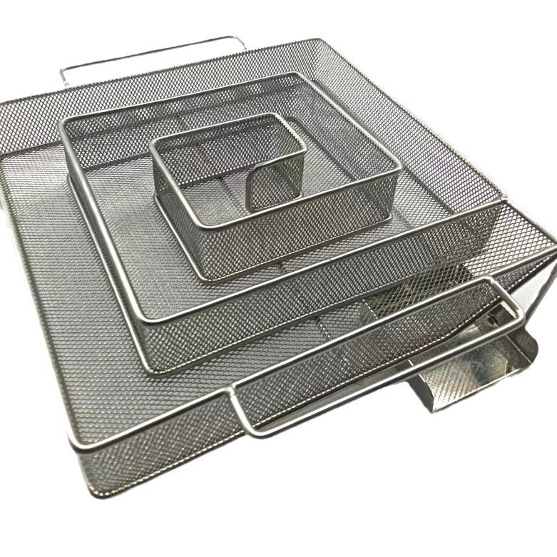 in stock Stainless Steel BBQ Smoke Box 304 Round Square Cold Smoke Generator Maze Mesh Frame Smoke Basket