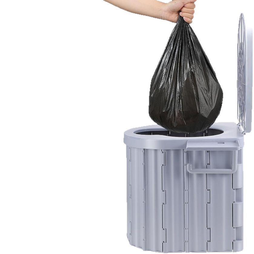 [Cross-border Explosions] Car with Lid Folding Portable Outdoor Toilet Emergency Toilet Self-driving Travel Supplies Car