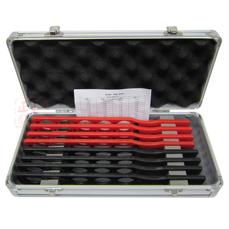 Eye inspection row mirror optical glass vision instrument string lens 1000 degree optometry testing refractive school 8 rows 40 Type