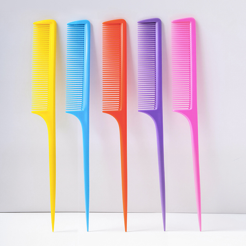 701A Производитель оптовая черная расческа с плоскими зубьями и заостренным концом, повседневная домашняя расческа для выравнивания волос, специальная расческа для укладки