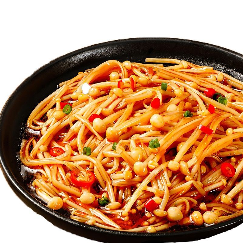 Spicy Enoki Mushroom Snacks Ready-To-Eat Spicy Side Dish Pickles to Satisfy Cravings and Pair with Drinks Leisure Food