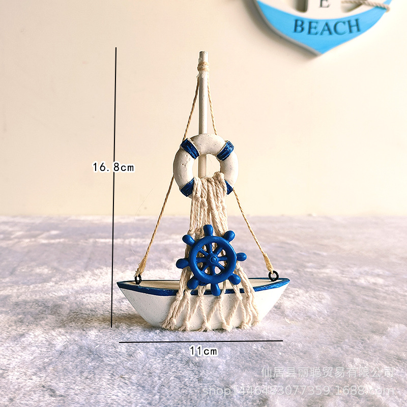 Factory Mediterranean style sailing decoration and furnishings porch desktop bookshelf ornaments theme wedding table props