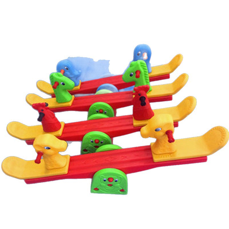 Kindergarten Thickeneded Seesaw Kidsren's Rocking Horse Seesaw Kidsren's Wooden Horse Indoor Double Outdoor Toy