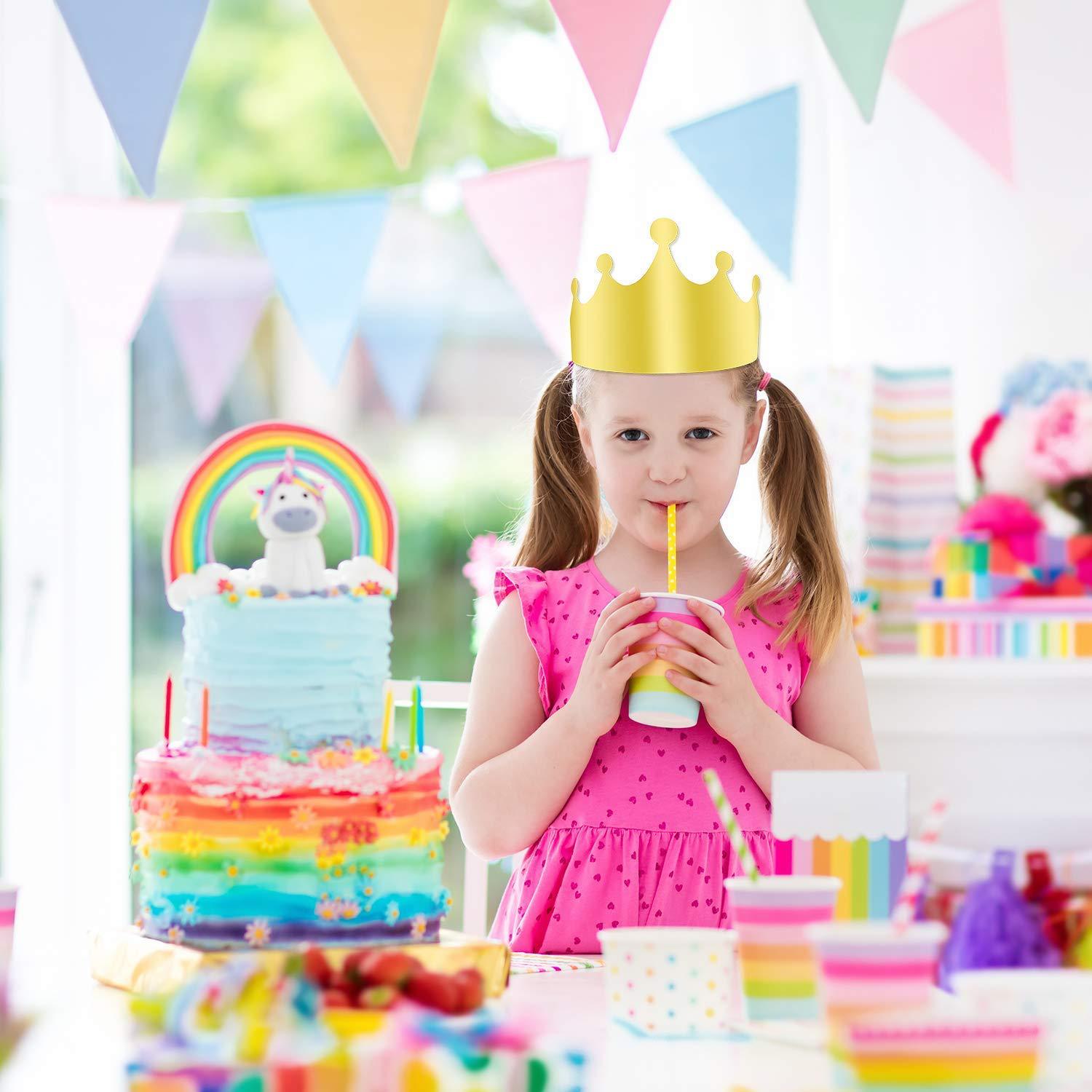 Birthday Hat Amazon Foreign Trade Cross-border Paper Hat Party Crown Hat Adult Children's Birthday Headwear Toy Supplies