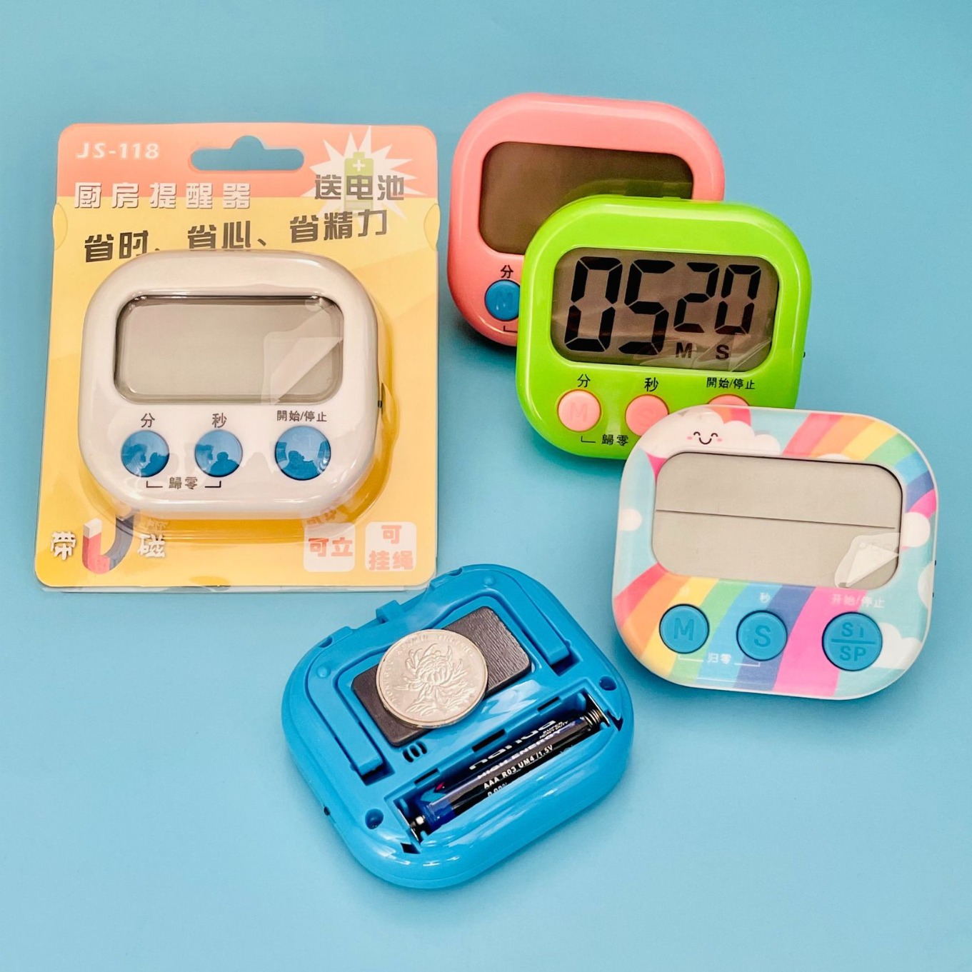 Kitchen Timer Home Soup Baking Timer Learning Management Electronic Timing Stock Self-discipline for Children