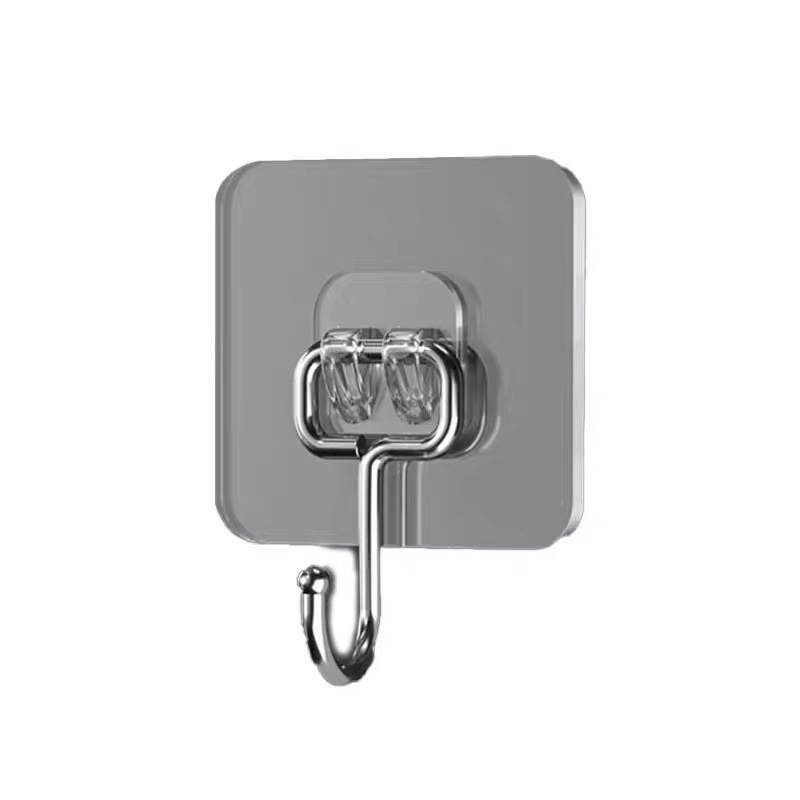 Adhesive Hooks, Strong Adhesive Hooks, No Punching, Plastic Load-Bearing Adhesive, Transparent Kitchen Hooks, Traceless Strong Adhesive Hooks