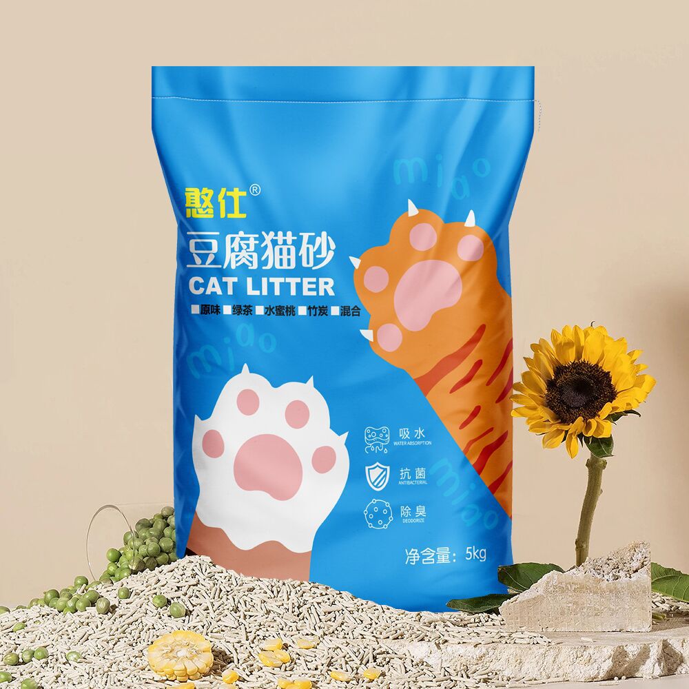Cat Litter Tofu Litter Deodorizing Low-Dust Bentonite Cat Litter Free Shipping 20kg Mixed Cat Litter Tofu Cat Litter 5kg Pack