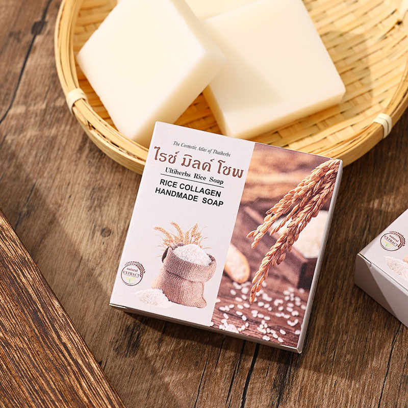 [Yiliina] Rice Soap Fragrant Rice Essential Oil Soap Handmade Soap Cleansing and Moisturizing 70g
