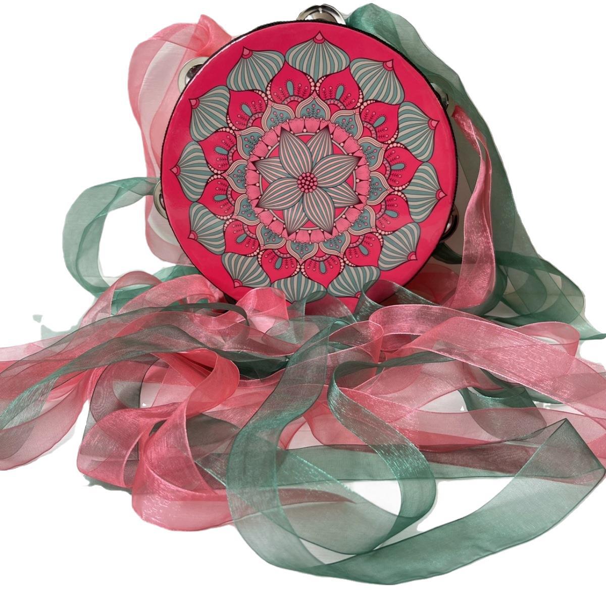 Dunhuang Feitian Tambourine Xinjiang Uyghur Tambourine Han Dynasty Handheld Photo Ribbon Drum Dance Instrument Tang Drum