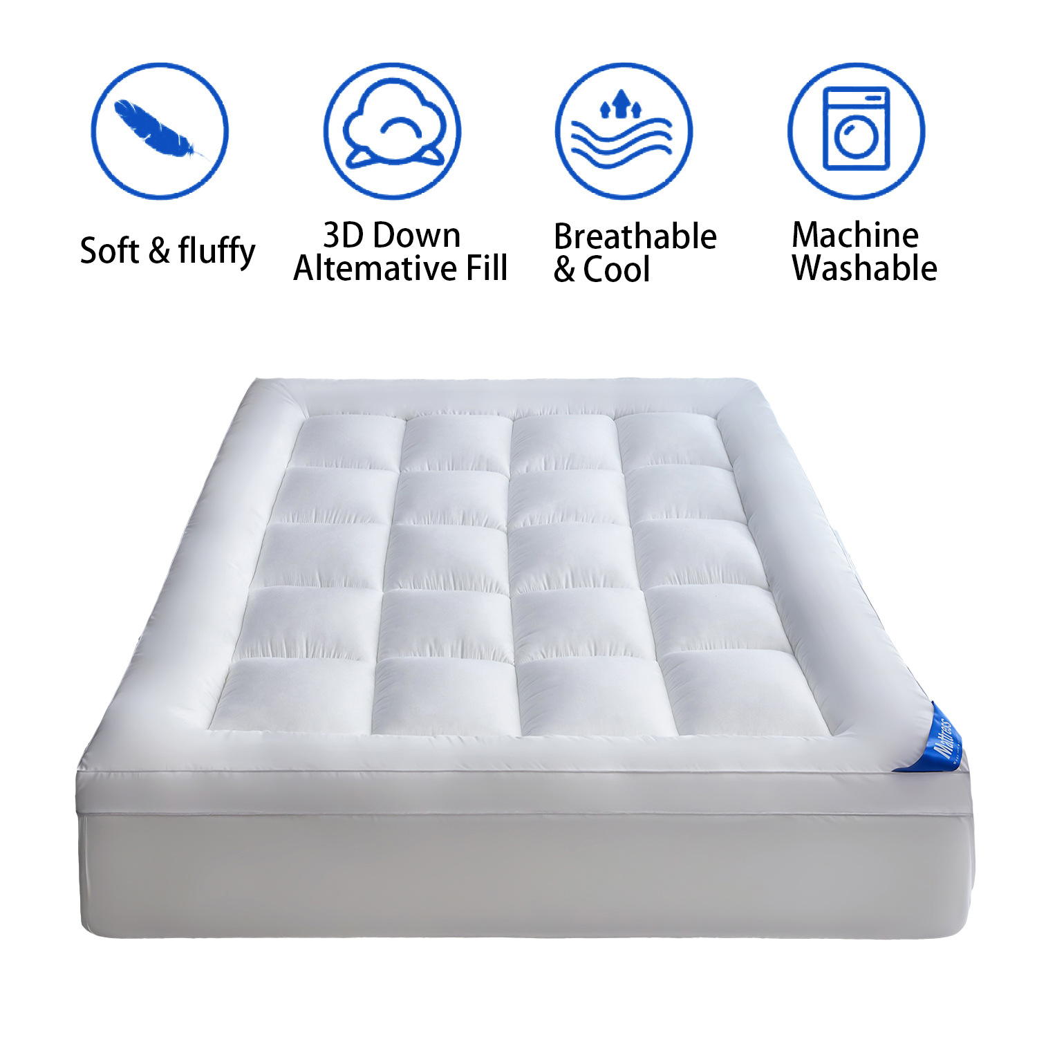 Customized Oem Fitted Sheet, Velvet-Filled Mattress, Single and Double Thickeneded Anti-Slip Soft Mattress Topper, Cross-Border Exclusive