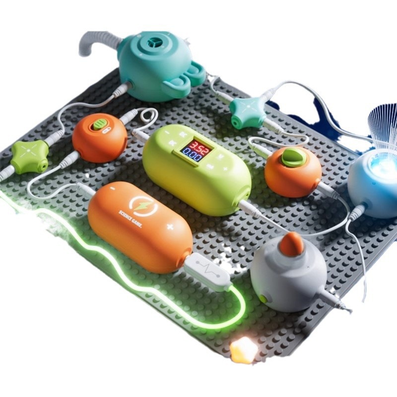Cross-Border Children's Circuit Board Building Blocks Assembly and Insertion Toys Hands-On Educational Science and Education Physics Experiment Motor Power Supply