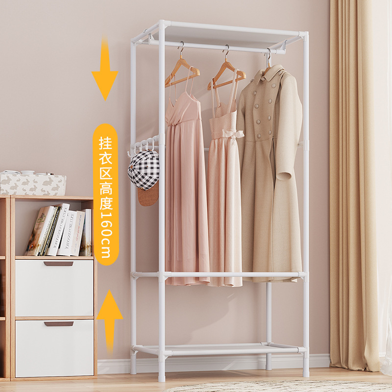 Simple Wardrobe Floor-Standing Rental House Storage Household Foldable Thick Steel Pipe Assembly Reinforced Simple Wardrobe
