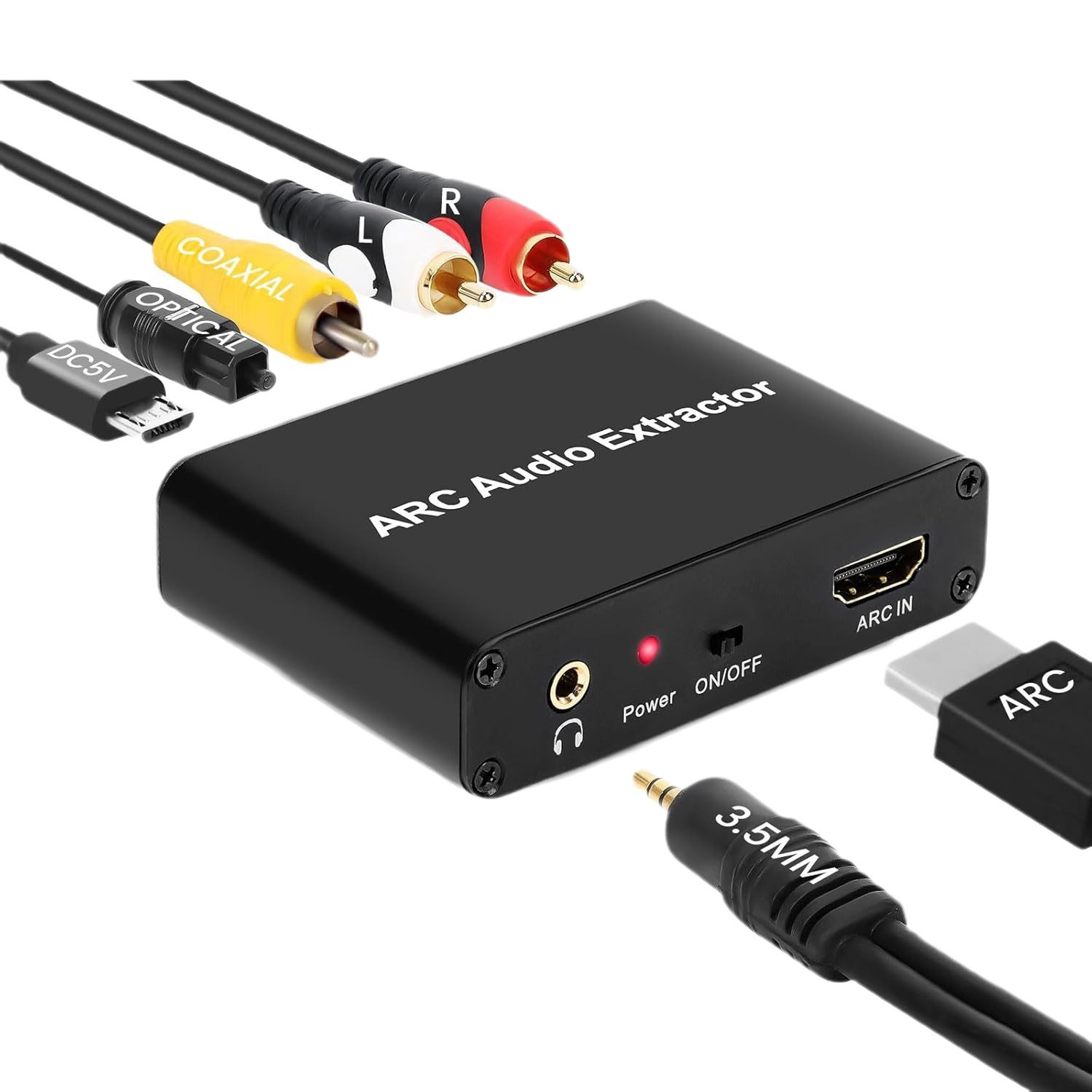ARC Audio Return Audio Adaptor HDMI HD Audio Converter Fiber/Coaxial Analog Audio Conversion