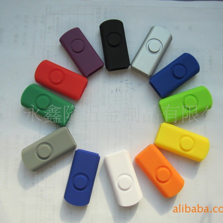 USB Flash Drive Shell Source Manufacturer Wholesale Various Signal Reception Environmentally Friendly Colorful Oil-Free Plastic Rotating Transparent USB Flash Drive Shell