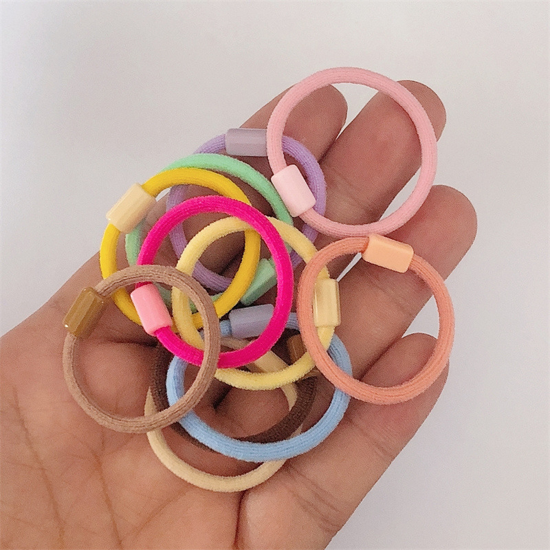 0.3 * 3.3cm suede children's small rubber band bulk cute simple hair band baby head rope can be DIY accessories