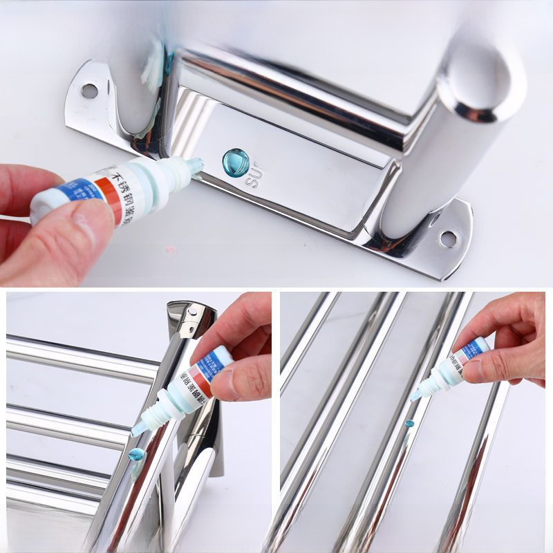304 Stainless Steel Towel Rack Bath Towel Rack Punch-free Hotel Household Bathroom Toilet Rack Storage Rack