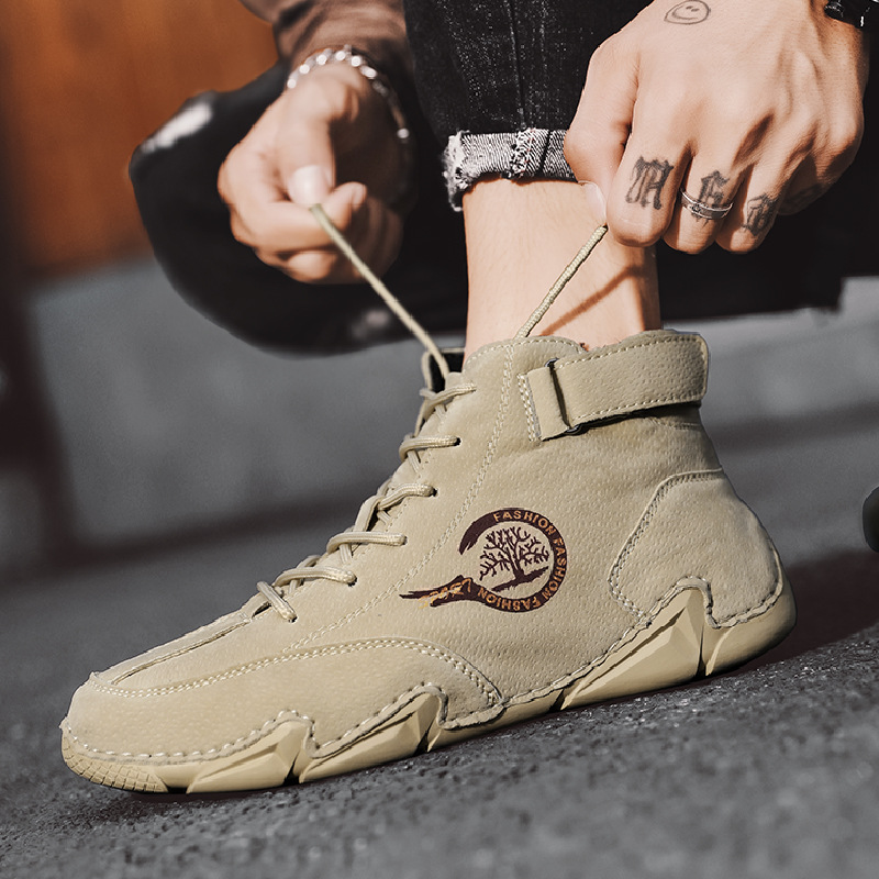 Spring and Autumn New Men's Casual Shoes, Short Boots, Independent Outdoor Casual Men's Boots, Trendy Dropshipping Men's Shoes