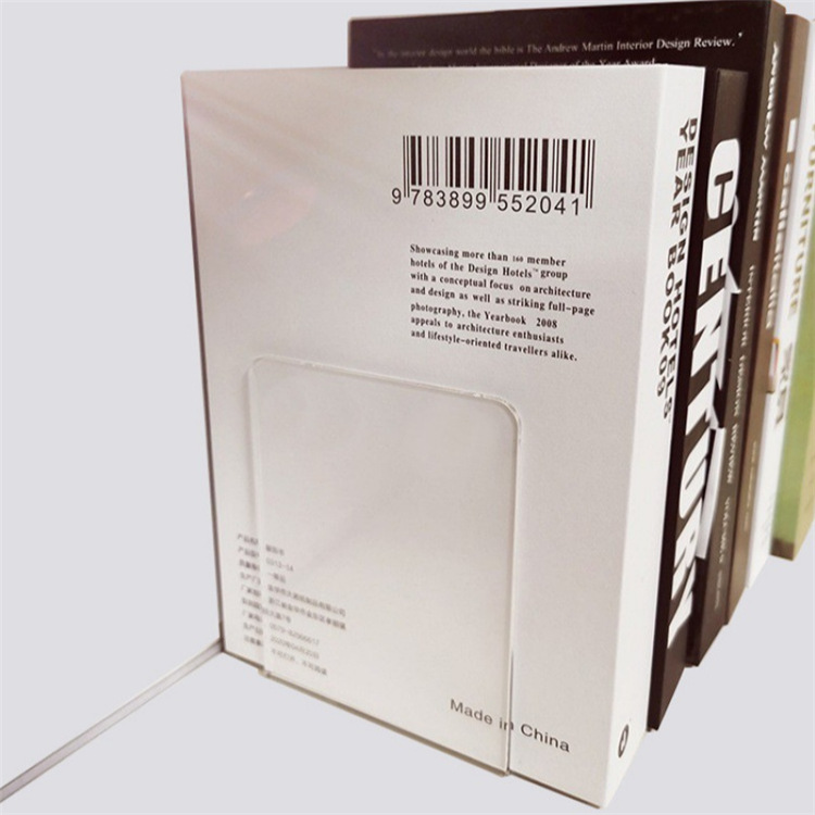 Little Red Book same acrylic L-shaped book stand ins same color solid color transparent book baffle desktop fixed Book
