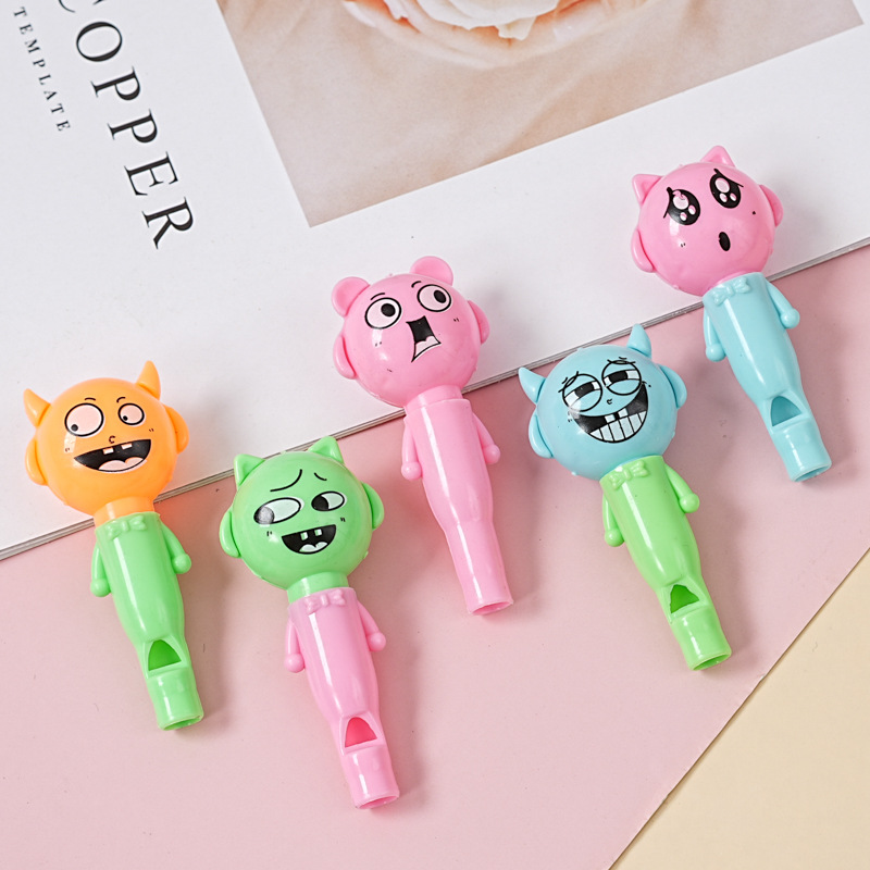 Cartoon Various Expressions Whistle Children's Cheering Toys Children's Gifts Street Stalls Cross-Border Toys Wholesale Manufacturers Direct Sales
