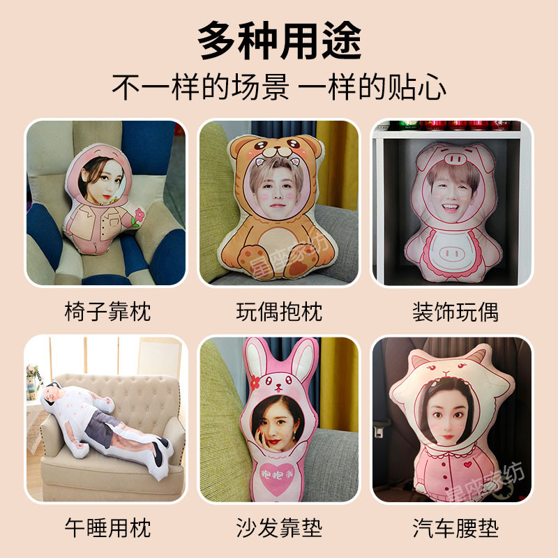 According to the picture double-sided custom birthday gift items corporate logo special-shaped pillow sofa bedroom cushion