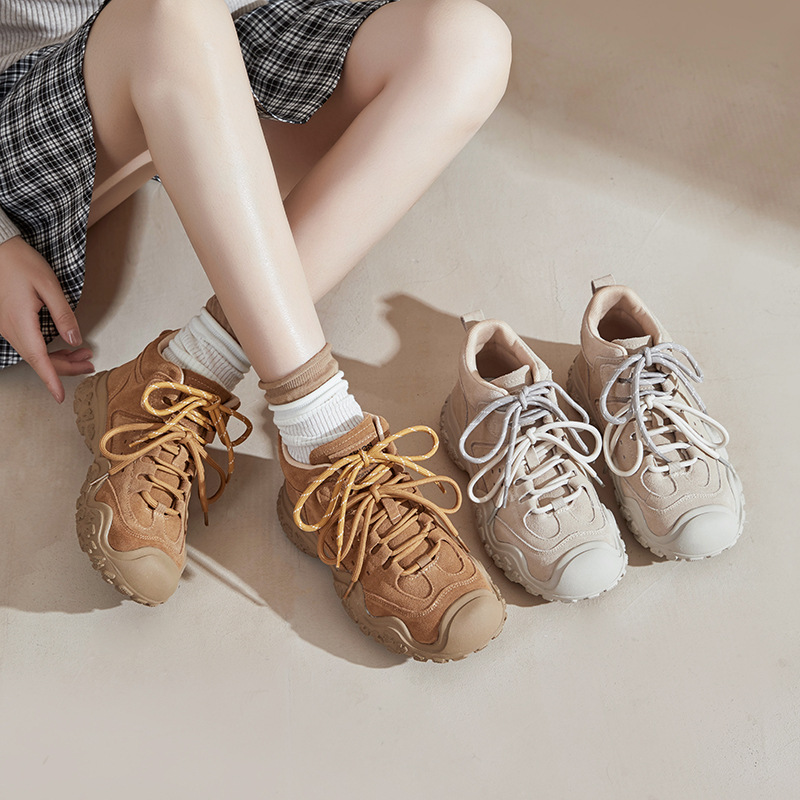 Mountaineering Leather Boots 2026 New Canvas Shoes Short Boots British Style Casual Martin Boots Women's Boots Non-Slip and Wear-Resistant