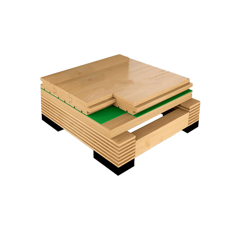 Sports Wooden Flooring, Maple and Birch Solid Wood Flooring, Indoor Basketball Court, Badminton Hall, Dance Studio, Non-Slip Wooden Flooring