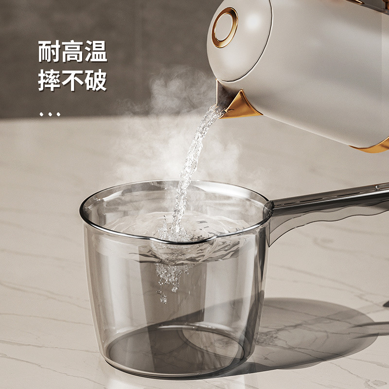 Light Luxury Transparent Water Scoop Long Handle Thickened Large Water Spoon Drifting Hanging Bathroom Shampoo Water Scoop Children's Bath Scoop