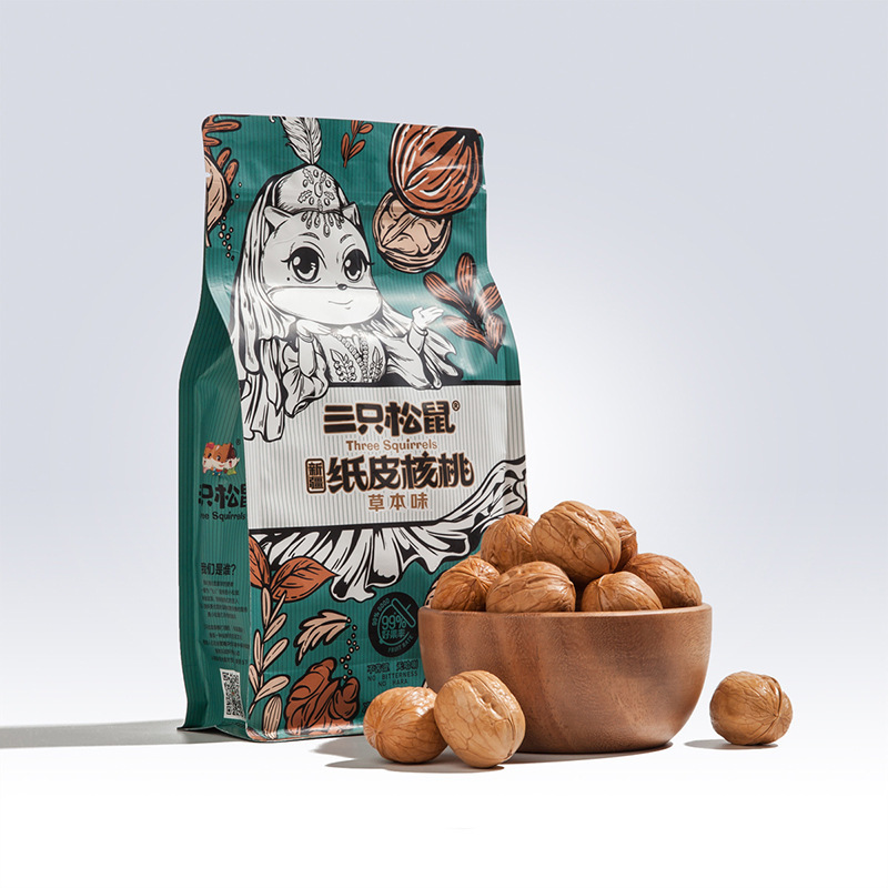 [Three Squirrels Paper Walnut 120g] Xinjiang Herbal Walnut Thin Skin Fruit Dried Daily Nut