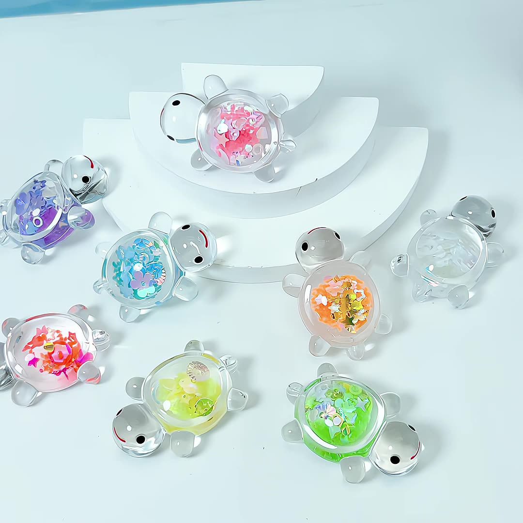 Cartoon Sequins Color Luminous Little Turtle Toy Model Ornaments Doll Little Turtle Marine Luminous Animal Blind Bag