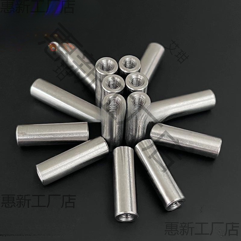 Stainless Steel Double-Pass Round Terminal Isolation Column Extended Round Nut Pad Steel Column * Spot