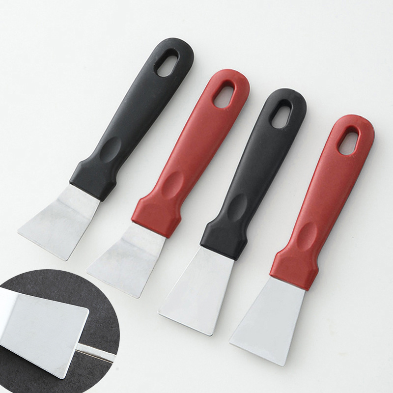 Скребок для вытяжки, изогнутый, нержавеющая сталь, для чистки кухни, размораживания холодильника, удаления масла, прямой скребок