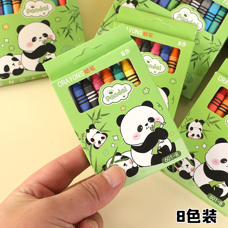 Cartoon Panda Multicolor Small Crayon Panda Wenchuang Small Gifts Student Children's Painting Stationery Washable Oil Painting Stick