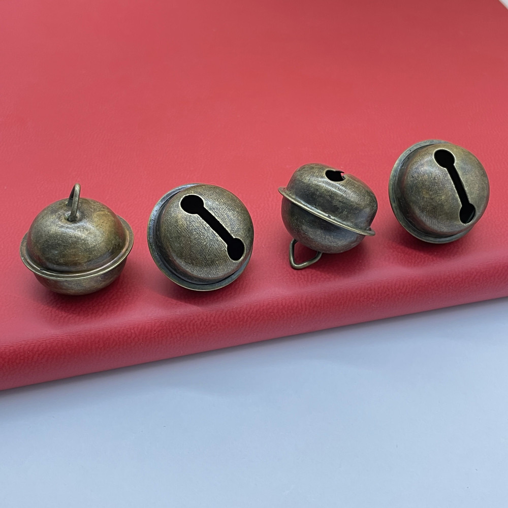 22mm Electroplated Bronze Christmas Bell One-Word Bell Iron Pet Bell Collar Accessories DIY Jewelry